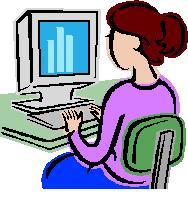 a girl on a computer