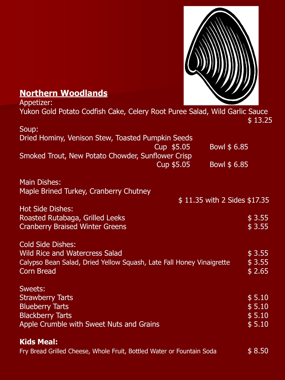 Northern Woodlands menu